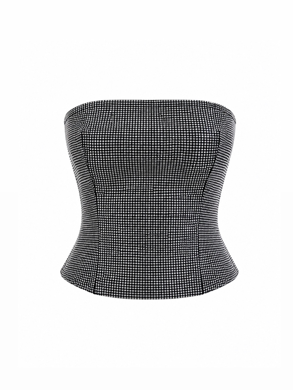 NWT Dynamite Black Sequin Bustier Corset Top | Size XXS